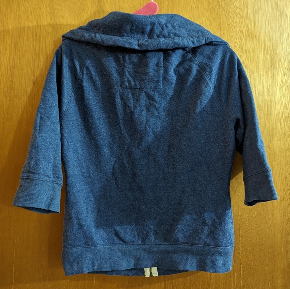 Y2K 3/4 Sleeve Zip Up Sweater - Picture 3 of 8